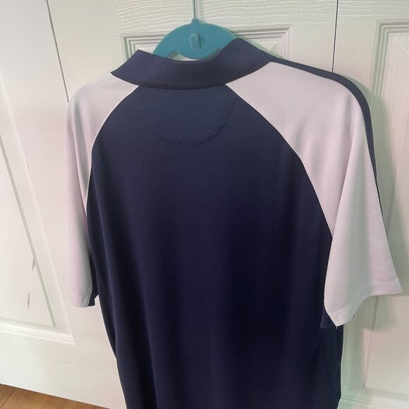 FILA Pickleball Polo Shirt Mens Size XL Blue White Short Sleeve Activewear - Picture 4 of 6